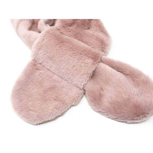 Plush Light Pink Cowl Neck Collar Style Scarf - Cozy Soft Velvet Feel - Hey Viv - Picture 4 of 5